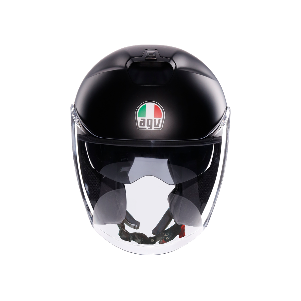 IRIDES MONO MATT BLACK - MOTORBIKE OPEN FACE HELMET E2206