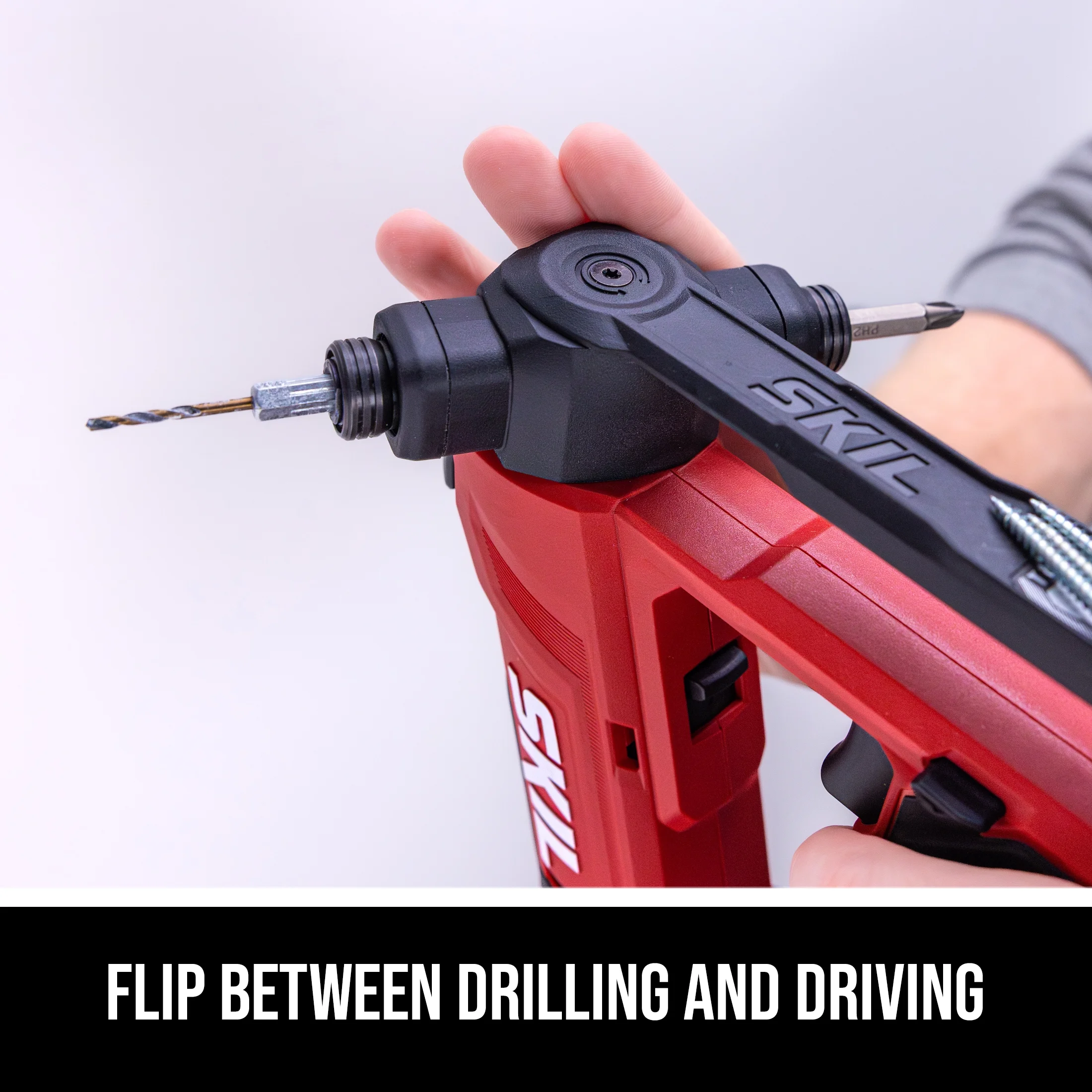 SKIL DL6300D-12 Brushless 12V/20V Flip Drill 20V Kit, Torque Adjustment and Display with 2.0Ah Battery and Charger