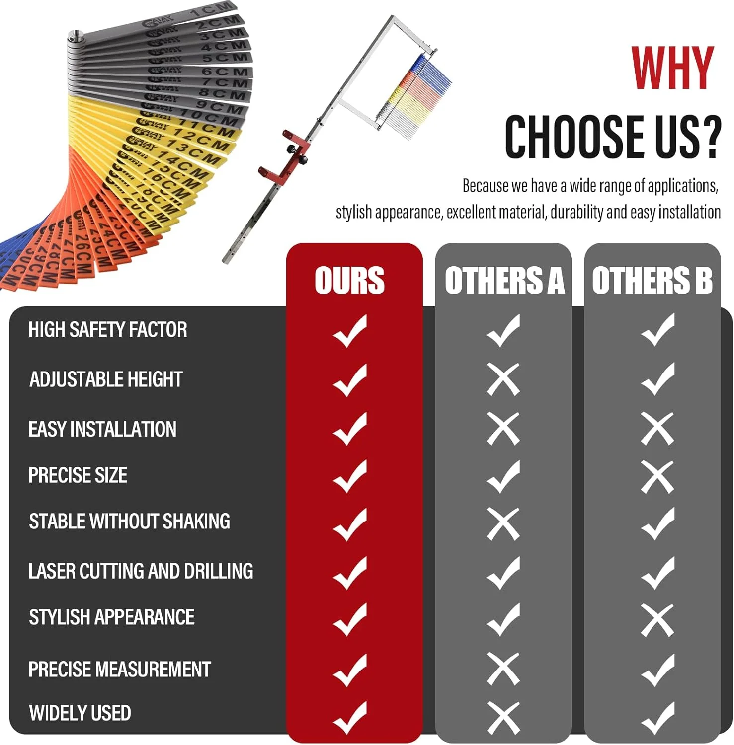 Adjustable Height Vertical Jump Tester, 47.24''-137.8