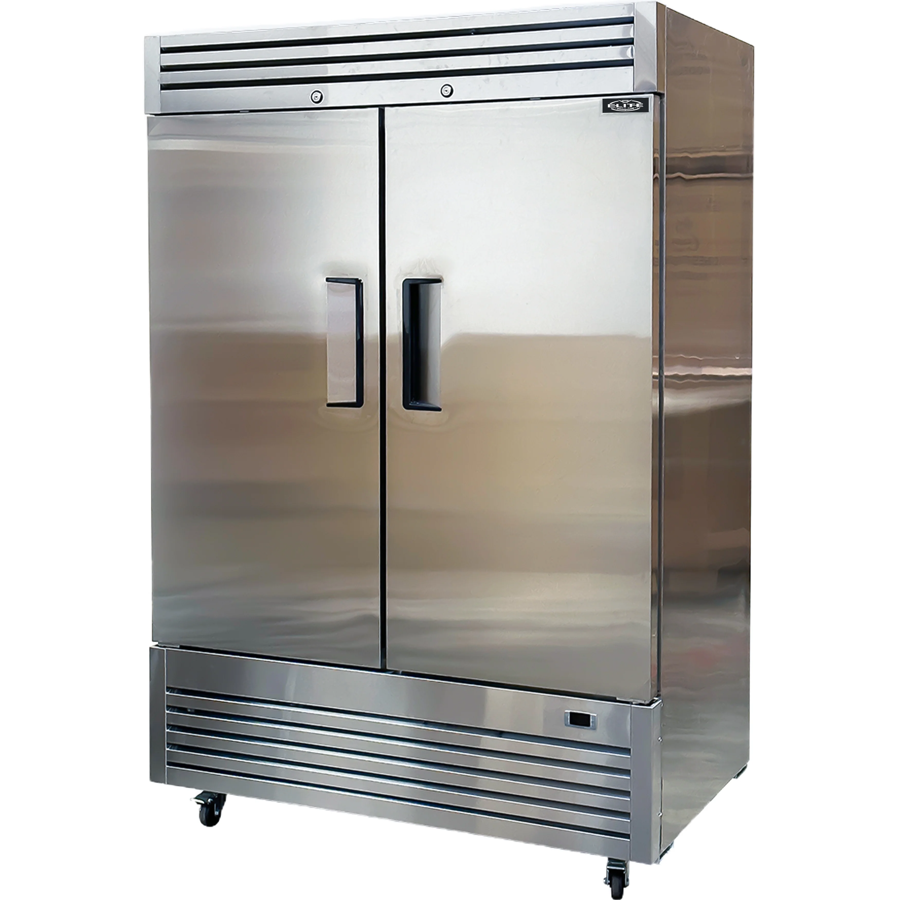 54 in. with 42 Cu.ft. Auto Defrost Freezer, Commercial 2 Door Reach in Upright Freezer in Stainless Steel, NSF