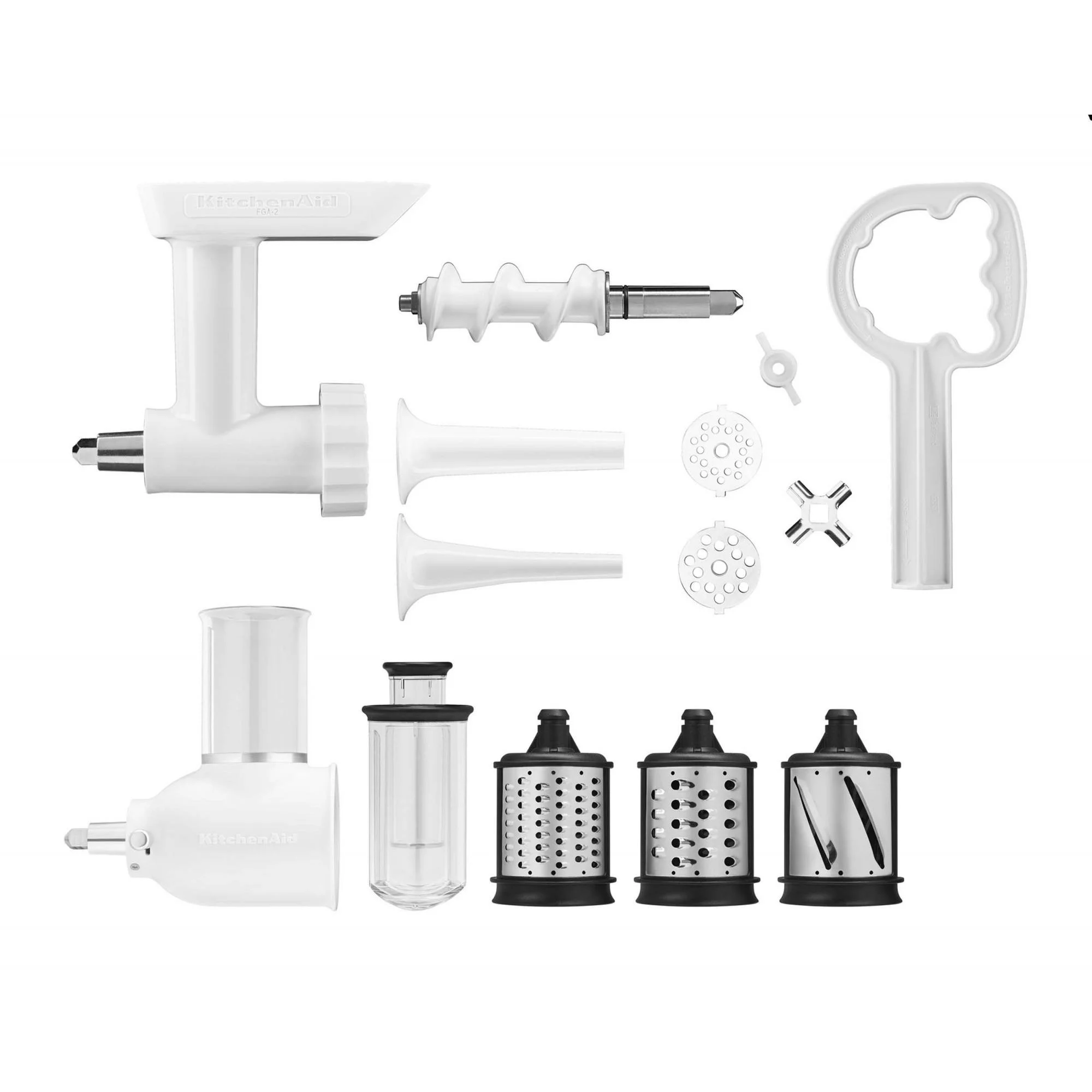 KitchenAid Slicer/Shredder + Grinder/Sausage Stuffer Attachment Pack (KSMGSSA)