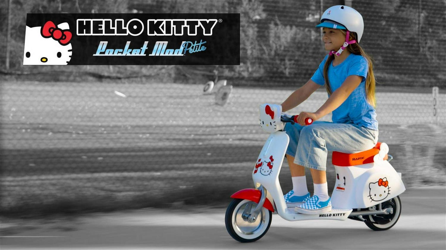 Razor Hello Kitty Pocket Mod Petite - 12V Electric Scooter for Kids. up to 8 mph. for Child Ages 7+